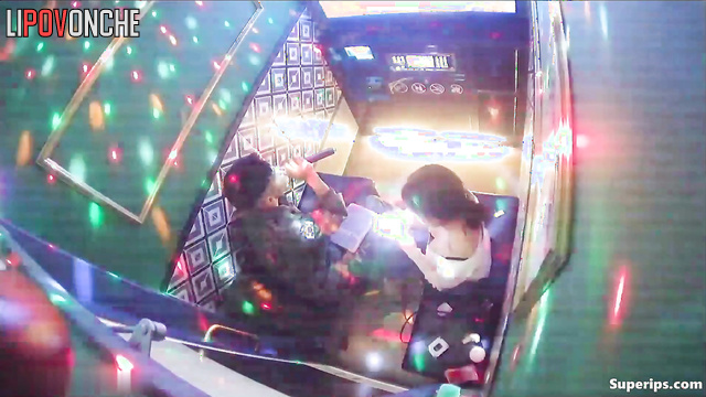 Their date took place at a karaoke club (with kisses)