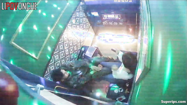 Their date took place at a karaoke club (with kisses)
