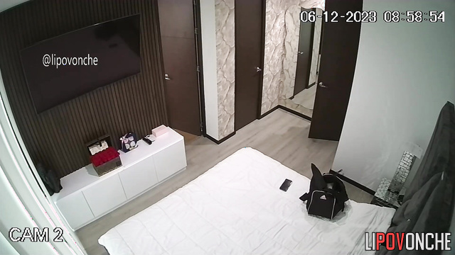 The girl came home and began to please herself with a strap-on