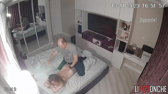 Guy fucked her in doggystyle after massage, home porn