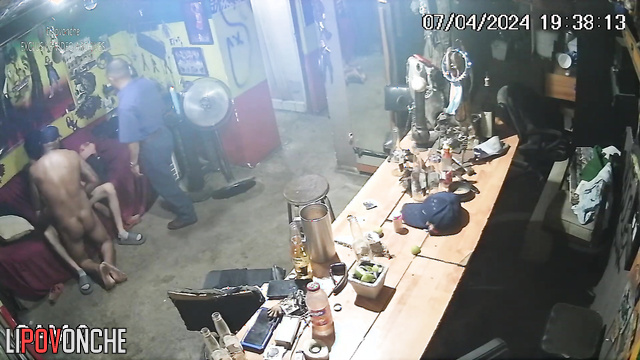 Public scenes in the beer bar - all guys fucking dirty whore