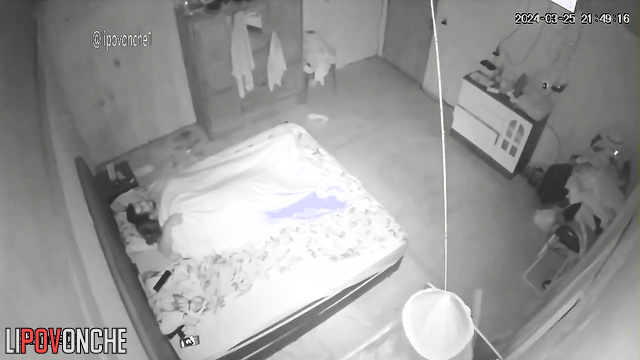 Hidden camera fixed lazy sex of two chubby people