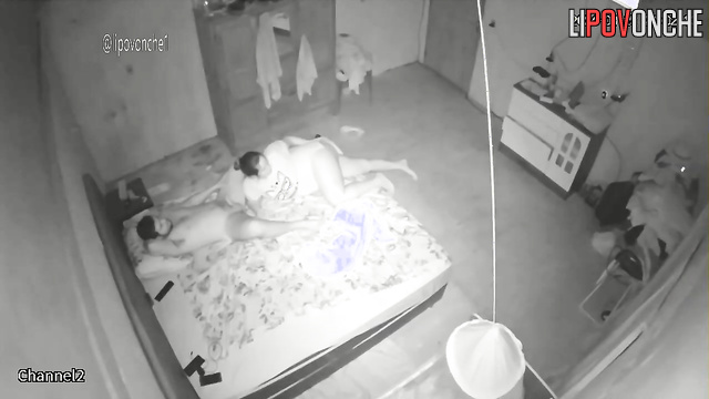 Hidden camera fixed lazy sex of two chubby people
