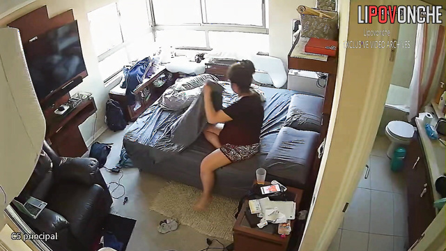 Busty milf tries not to cum while watching porn-but she has strongest orgasm