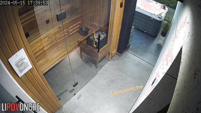 Sauna hot tape - blonde is unaware that she is being watched