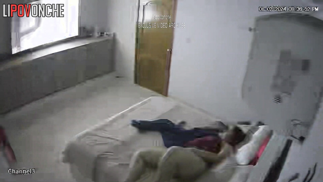 Single brunette masturbating alone during tv-watching
