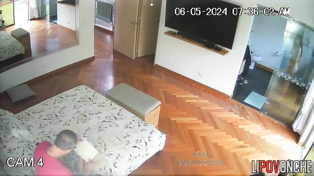 Simple routine of this happy couple / bedroom video