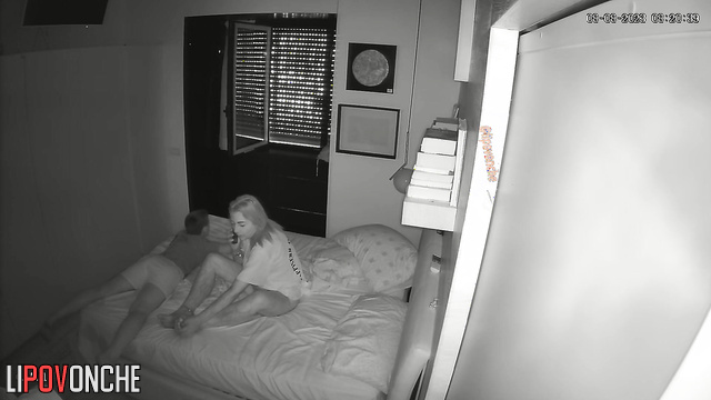 Relatives relaxing on the bed (they can't sleep)