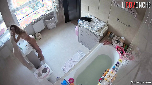 Young skinny goddess taking a bath (she is so gorgeous)