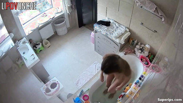 Young skinny goddess taking a bath (she is so gorgeous)