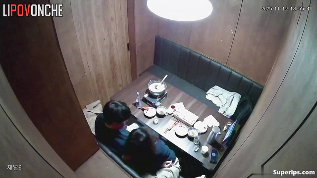A Korean couple is having a steamy time in a private VIP room at a café
