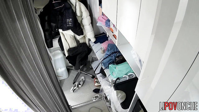 Video from a hidden camera in a changing room with Asian girls changing clothes