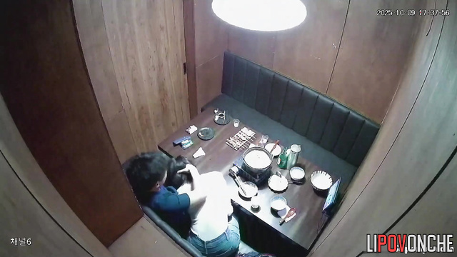 Asian couple (girlfriend and boyfriend) are having romantic dinner in cafe