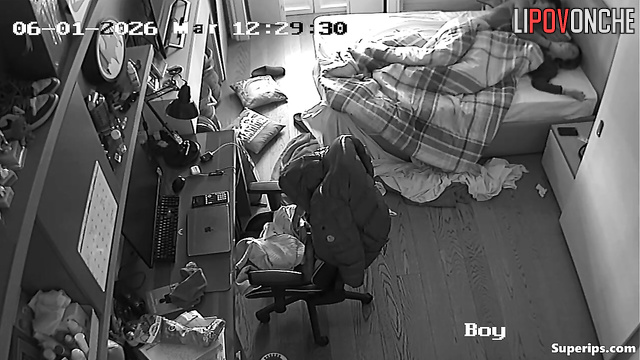A skinny girlfriend teases her upset boyfriend and has sex with him