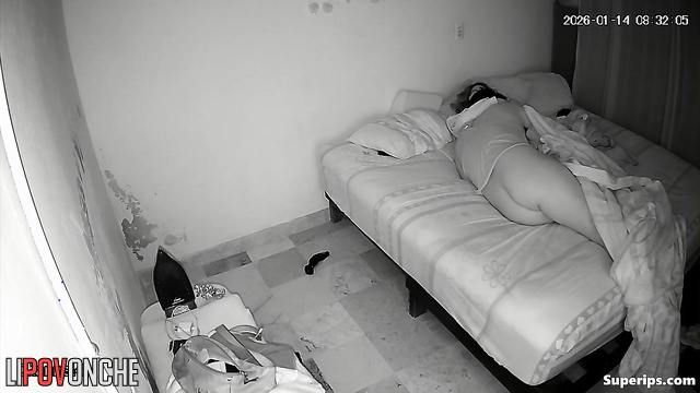 A guy excitedly squeezes the tits of his adult girlfriend, who is jumping on his cock