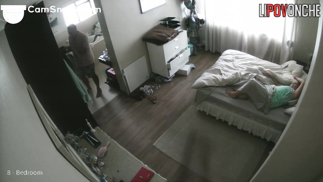 A curvy milf with a big ass undresses to have a fuck with her older husband