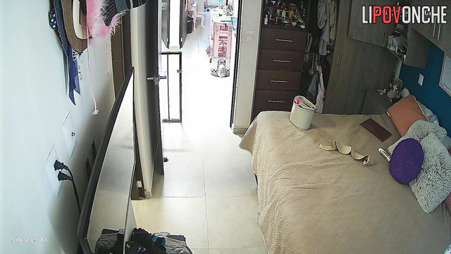 Her husband enjoys watching her get ready through the camera