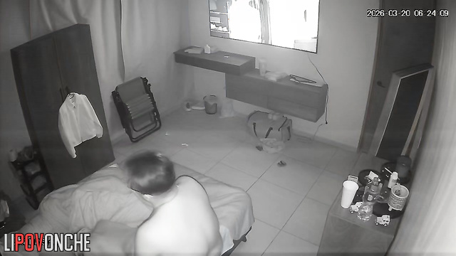 Night pleasure between passionate lovers, spy cam
