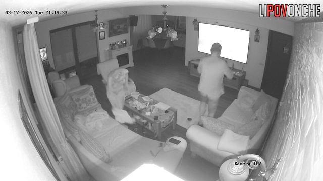 An elderly couple had a real sex marathon on the living room couch