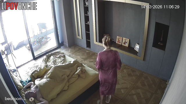An older man is having wild sex with his seductive milf wife