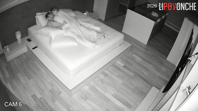 A passionate husband is actively fucking his skinny wife deep in the mouth
