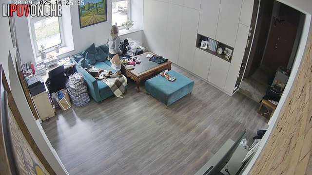 A sexy blonde took a break from watching a movie to bring herself to orgasm