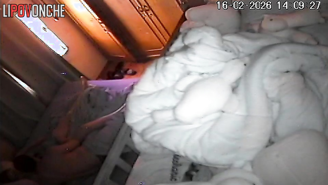 A chubby husband talked his bored wife into giving him a nice blowjob