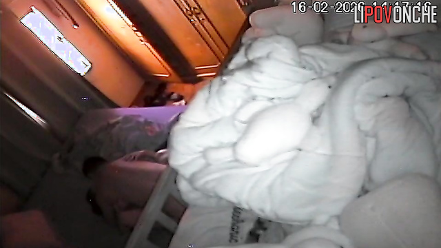 A chubby husband talked his bored wife into giving him a nice blowjob