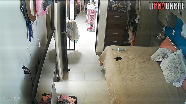 A young woman massages and strokes her stunning naked body after taking a bath