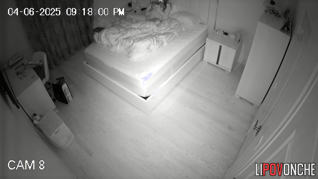 A charming young girl gently caresses her clitoris while everyone is asleep