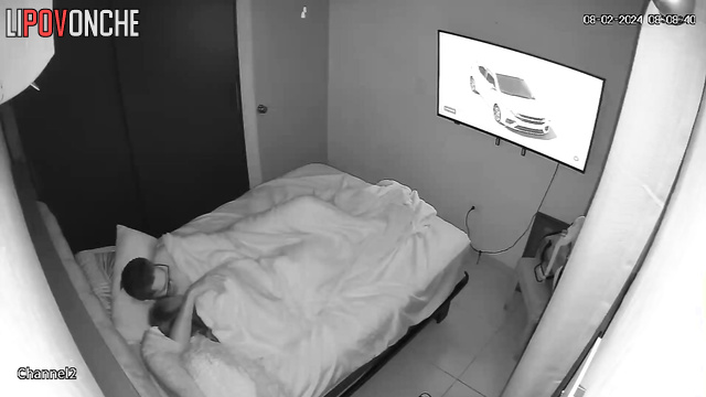 Their daily intimacy watched by hungry eyes, spy cam