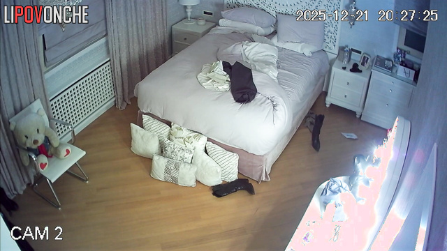 Her bedroom and house are under surveillance, oops
