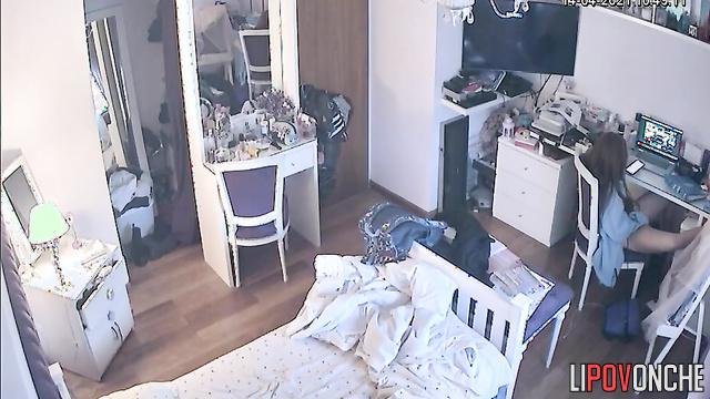 Her every move tracked by unknown observers, home video