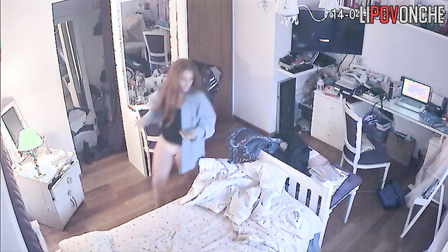 Her every move tracked by unknown observers, home video