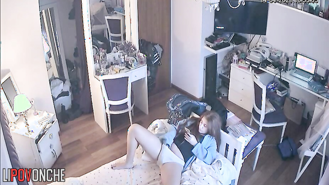 Her every move tracked by unknown observers, home video