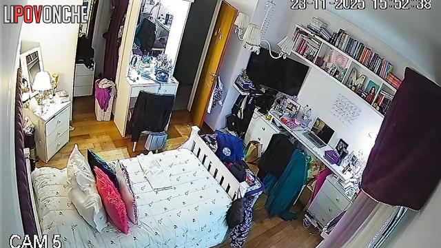 Her routine is, as always, under surveillance, look