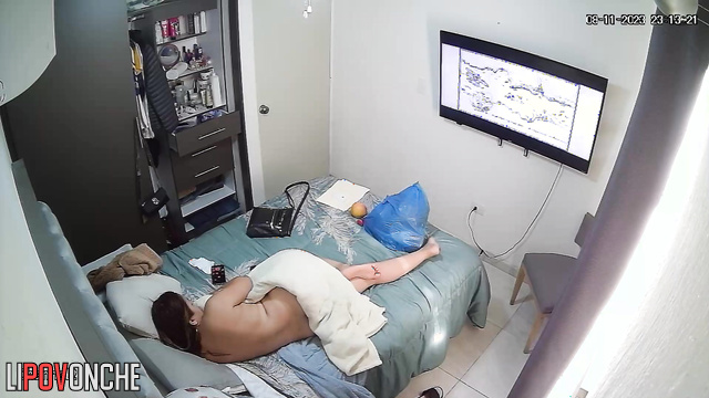 Tv watching after boring masturbation - solo video