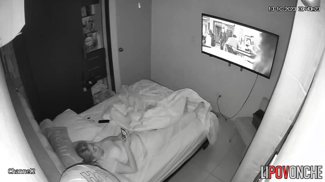 She was completely absorbed in masturbation, look
