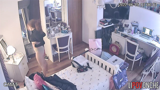 One of her peers installed a camera here, home scenes