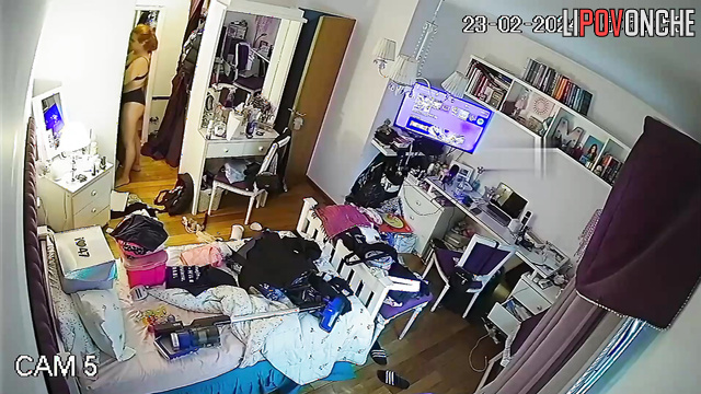 One of her peers installed a camera in the bedroom