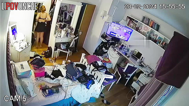 One of her peers installed a camera in the bedroom