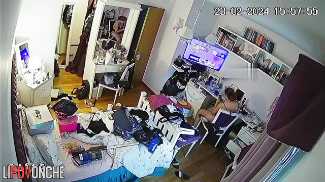 One of her peers installed a camera in the bedroom