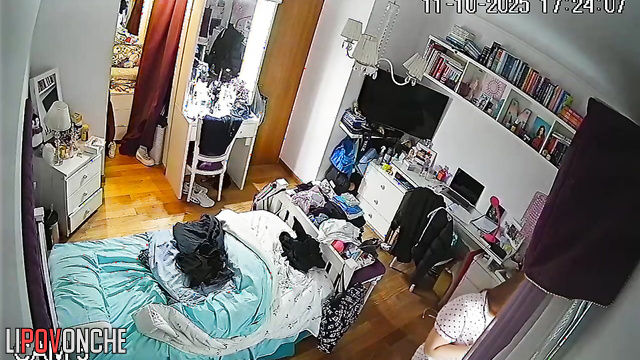 One of her peers installed a camera here, bedroom cam