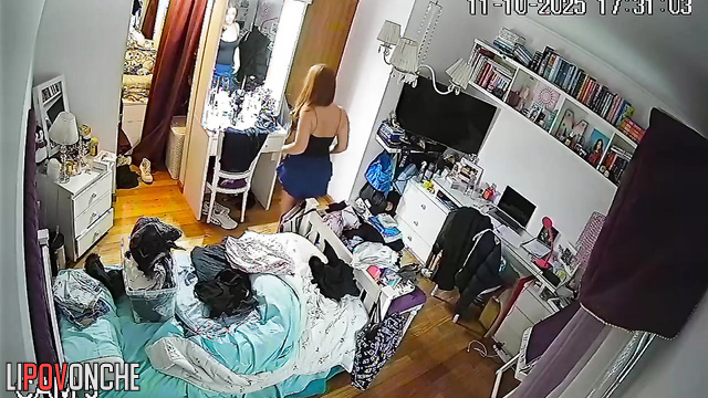 One of her peers installed a camera here, bedroom cam