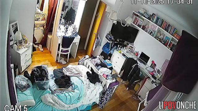 One of her peers installed a camera here, bedroom cam