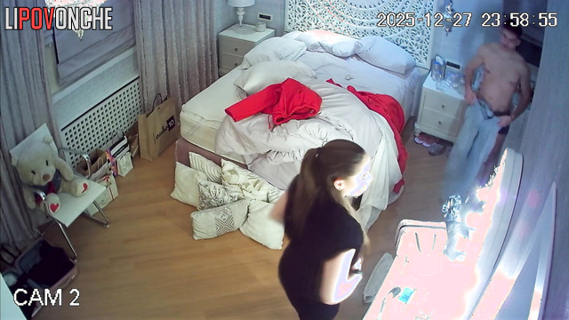 Boyfriend wants to take off her sexy dress, look now