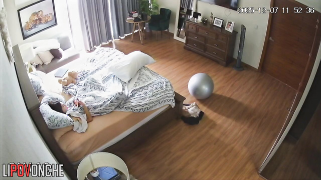 Insatiable girl watches porn all day and can't satisfy herself enough