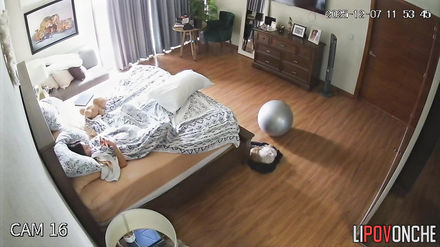 Insatiable girl watches porn all day and can't satisfy herself enough