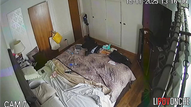 Look at private life of ginger chick with big ass in her bedroom