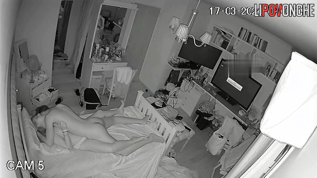 She invited her boyfriend and you can see their first sex on camera